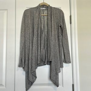 Femme heather grey long flowy cardigan, size medium